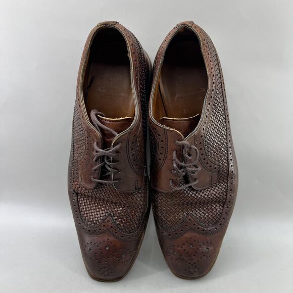 Allen Edmonds Leiden Woven Wingtip Oxford Men Size 8.5 3E Brown Brogue Low Shoes main image 6
